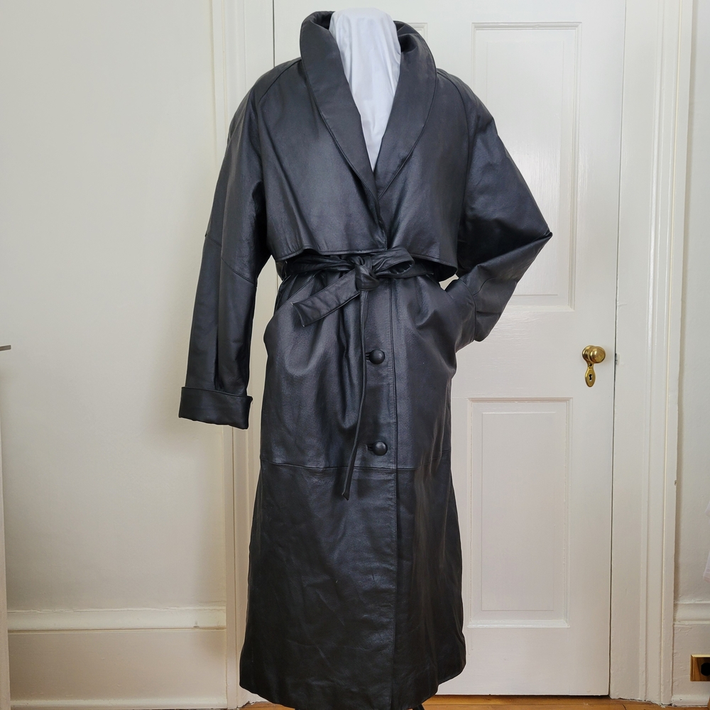 Liz Baker Leather Trench Coat